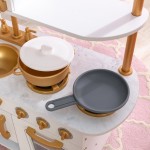 Bucatarie Moderna Alba de joaca pentru copii cu Accesorrii Incluse - Bucatarie Modern White and Gold din lemn de la Kidkraft Bucatarie Moderna Alba de joaca pentru copii cu Accesorrii Incluse - Bucatarie Modern White and Gold din lemn de la Kidkraft